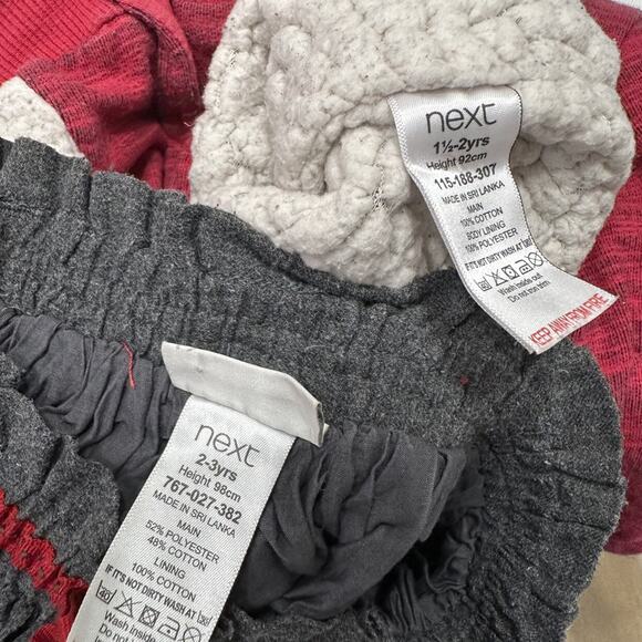 Next Red Woodland Hoodie Sweatshirt & Grey Skirt Outfit - Picture 10 of 11